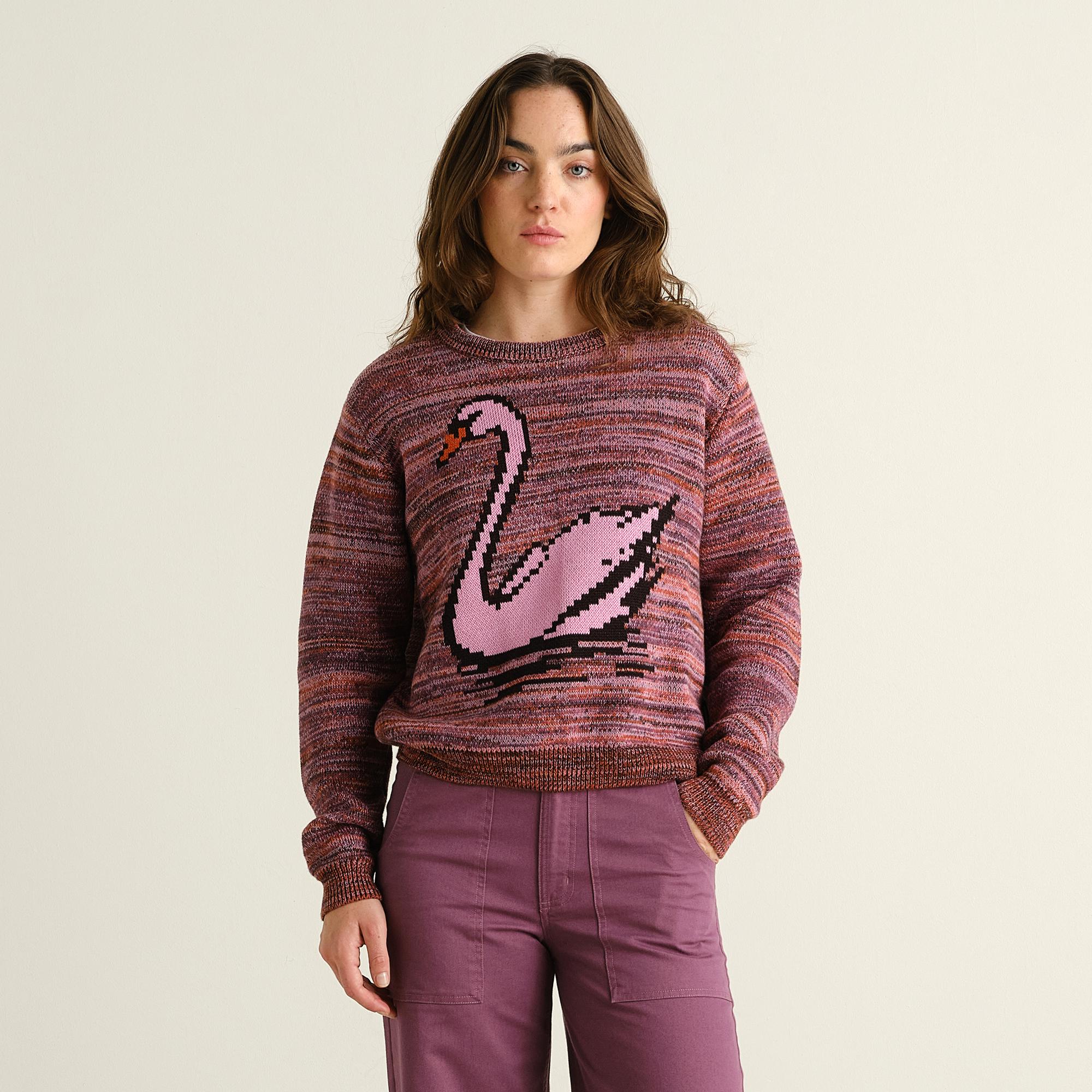 Dedicated Arendal TY Swan Multi Color Damen Strickpullover rost multi